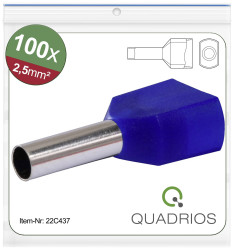 Quadrios 22C437 Podwójna końcówka 22C437, z częściową izolacją , 2.5 mm², 1 zest.