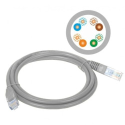 Patchcord UTP A-LAN KKU5SZA5 (RJ45 - RJ45 5m UTP kat. 5e kolor szary)
