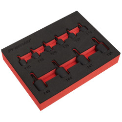 Sealey AK5526 Low Profile TRX-Star* Impact Socket Bit Set 1/4&quot; &amp; 3/8&quot; Sq Dr 10pc