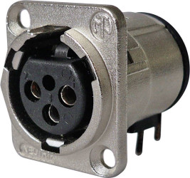 Złącze montażowe XLR 3-pin Neutrik, NC3FD-H-0
