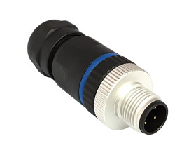 Złącze wielostykowe przemysłowe 4-pinowe M12, panelowe Wtyczka Bulgin