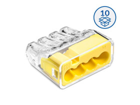 Szybkozłączka wtykowa SCP4 B10 do drutów i wielodrutów 0,75…4 mm 4-torowa 10szt. 88001004 SIMET