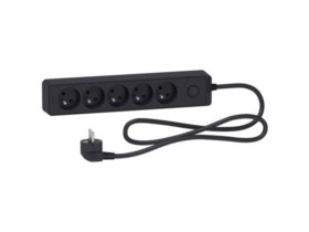 Przedłużacz 5-gniazd. z łącz. 1,5m antr.
