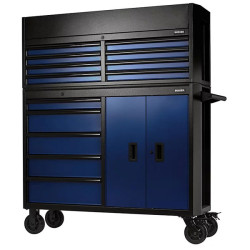 Draper 24254 BUNKER&#xAE; 13 Drawer Combined Roller Cabinet &amp; Tool Chest 52&quot; Blue