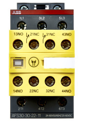 Stycznik 24 → 60 V AC ABB Jokab styki: 3 50 A 3NO Śruba 1SBL277082R1122 AFS30-30-22-11