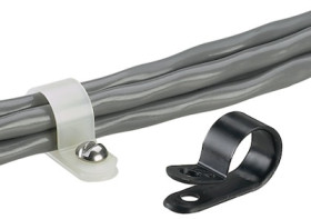 Cable clamp, max. bundle Ø 3.1 mm, PA, natural, (L x W x H) 8.4 x 9.4 x 3 mm, CCS12-S8-C0