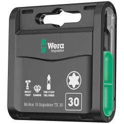 Wera 05057776001 Bit-Box 15 Impaktor TX TX 30 x 25 mm 15 Piece