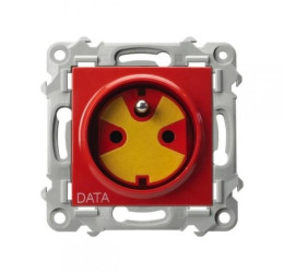 SZAFIR Gniazdo pojedyncze z uziemieniem DATA z kluczem uprawniającym GP-1ZZK/m/00