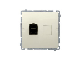 SIMON BASIC Gniazdo komputerowe RJ45 kat.6 pojedyncze ekranowane z przesłoną przeciwkurzową (moduł) beż BM61E.01/12 KONTAKT SIMO