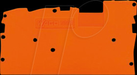 2022-1392 End and intermediate plate, 1-mm thick, orange