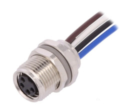 Złącze okrągłe M8 żeńskie proste 4-PIN 30V 0,2m T4071017041-001