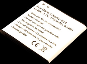 13302 Smartphone battery for Doro devices, Li-Ion, 1750 mAh