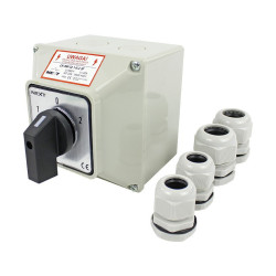 Łącznik krzywkowy NŁK 16A 1-0-2 3F IP65 sieć-agregat w obudowie NŁK16-102-3P-OB2 2287432 Next