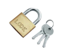 Kłódka mosiężna budowlana 38mm BOXER MN-02-038 /12szt./