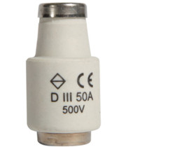 Wkładka bezpiecznikowa DIII/E33 wykonanie szybkie F (Bi-Wts) 50A 500VAC LE33F50 HAGER