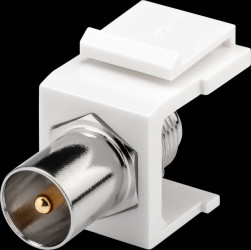 79955 Keystone module coax male / F female, white