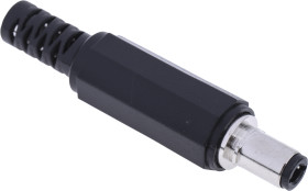 Wtyk zasilania DC Wtyk DC średnica zew: 5.5mm Montaż na kablu średnica wew: 2.5mm 2.0A 16.0 V.