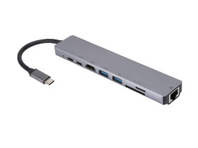 Karta sieciowa USB-C LAN 100 + hub USB-A 3.0 + HDMI + SD +PD