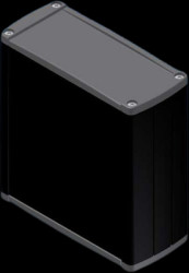 Aluminum Profile enclosure, (L x W x H) 110 x 106 x 46 mm, black (RAL 9004), IP54, TEKAL 31.29