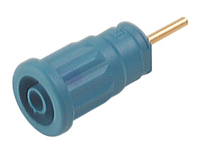 Gniazdo bananowe Żeński Połączenie lutowane typ Gniazdo bananowe Niebieski 24A Hirschmann Test & Measurement rozmiar