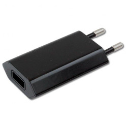 Sieciowa Ładowarka 100-240V - USB 5V 1A Slim Czarna