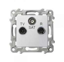 SZAFIR Gniazdo RTV-SAT końcowe biały GPA-ZS/m/00