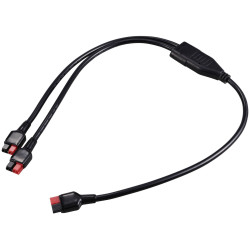 TRU COMPONENTS TC-12195708 2-Way Battery Connector Splitter Cable Black