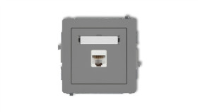 Deco Gniazdo Komputerowe Pojedyncze 1Xrj45, Kat. 6, 8-Stykowy Szary Mat 27Dgk-3