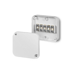 Puszka natynkowa telefoniczna IP20 89x79x25 z wkładem 5x2,5 biała 0225-00 Elektro-Plast