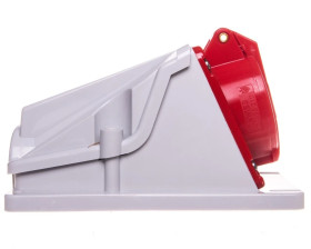 Gniazdo stałe 5P 16A 400V czerwone IP44 90 6H IEC 309 HP GW62482