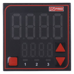 Regulator temperatury PID panelowy RS PRO Uz: 110 → 240 V AC wyjście Przekaźnik, SSR 3-wyjściowy wejście