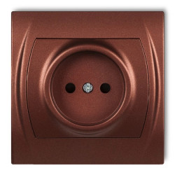 LOGO Gniazdo pojedyncze b/u brĄzowy metalik 9LGP-1p