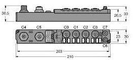 Rozdzielacz czujnik / element wykonawczy, aktywny Turck SDPB-40A-1005 6824438 1 szt.