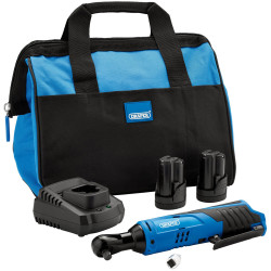 Draper 23649 12V Ratchet Kit 2 x 1.5Ah Batteries 1 x Fast Charger 1 x Tool bag