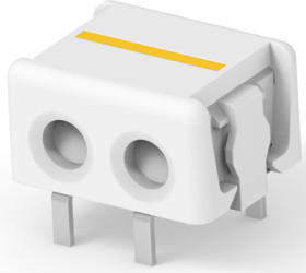 Connector, 2 pole, pitch 0.16 mm, straight, natural, 2106751-2