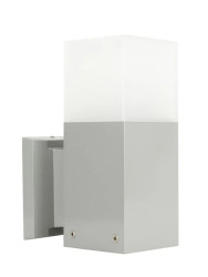 Kinkiet zewnętrzny Cube CB-K AL, E27 max 20W, kolor srebrny, 0438621