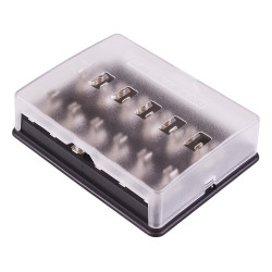 6 Way 6.3x32mm Cartridge Fuse Box 30A 32VDC
