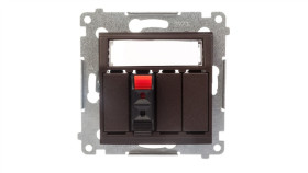 Simon 54 Gniazdo Głośnikowe Pojedyncze Z Polem Opisowym Brąz Mat Dgl31.01/46