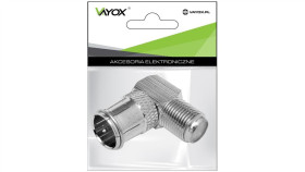 Złącze F: Wtyk - Gniazdo Kątowe Cu Zla2561 Vayox Pak. - 100Szt.