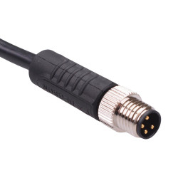 4 Way M8 Prewired Male Industrial Circular Connector IP67 3A