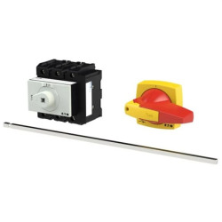 Rozłącznik główny, 3 bieg., 80A+1NO+1NC, blok. na kłódkę w pozycji Wył. i Zał. pokrętło żółt.-czerw. z blokadą na kłódkę EP-4009