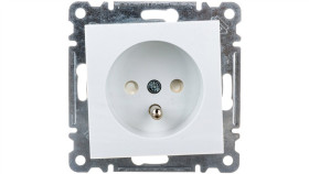 Lumina Gniazdo Pojedyncze Z/U 16A Przesłonami Styków Białe Wl1040