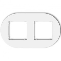 MINI Ramka uniwersalna podwójna okrągła z tworzywa biały MRTO-2