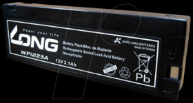 WP 1223A Maintenance-free rechargeable lead-fleece battery, 2.1 Ah, 12 V