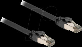 80243 patch cable Cat.6a, U/FTP, inner metal jacket, 5 m, black