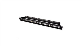 Patch Panel Roline 19 Keystone, 24P, Ekranowany, Czarny