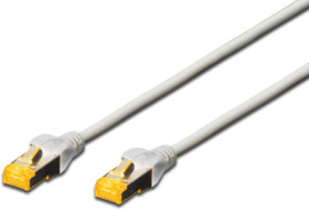 Patch cable, RJ45 plug, straight to RJ45 plug, straight, Cat 6A, S/FTP, LSZH, 10 m, gray, DK-1644-A-100