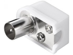 Współosiowa wtyczka kątowa z mocowaniem...