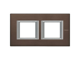 AXOLUTE Ramka 2 podwójna prostokątna pozioma 2X2 moduły szczotkowany brąz HA4802M2HBR LEGRAND
