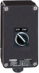 Kaseta sterownicza, XAW-F, metalowa, 1 NO+1 NC, czarna, Start-Stop XAWF130EX